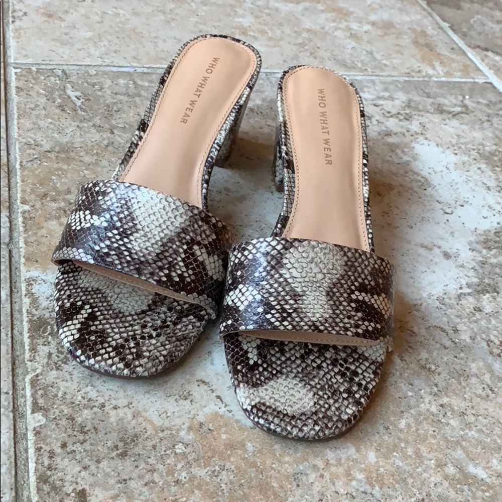 Who What Wear Snake Skin Heels